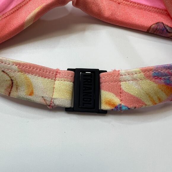 Triangl Bikini Top S Small Tropical Floral Semi Padded Adjustable Strap Neoprene - Picture 7 of 9